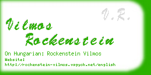 vilmos rockenstein business card
